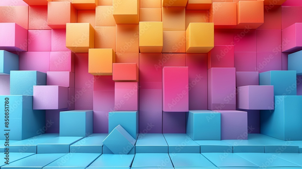 A colorful abstract background with a small object in the middle, AI A colorful abstract background with a small object in the middle, AI