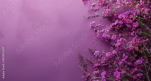 Purple Flowers on a Purple Background