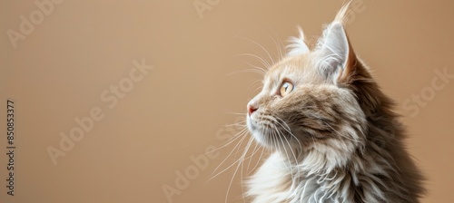 Maine Coon Cat Looking Up In A Room