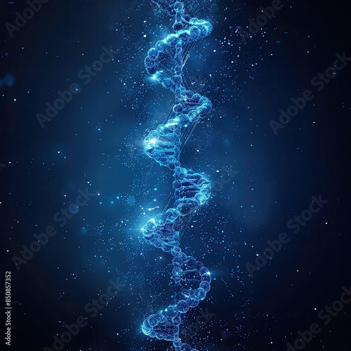 The double helix structure of DNA, a molecule that encodes the genetic instructions for living things. © Mini