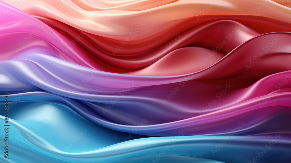 Naklejka premium Abstract 3D Pastel Colors Background. Generative AI