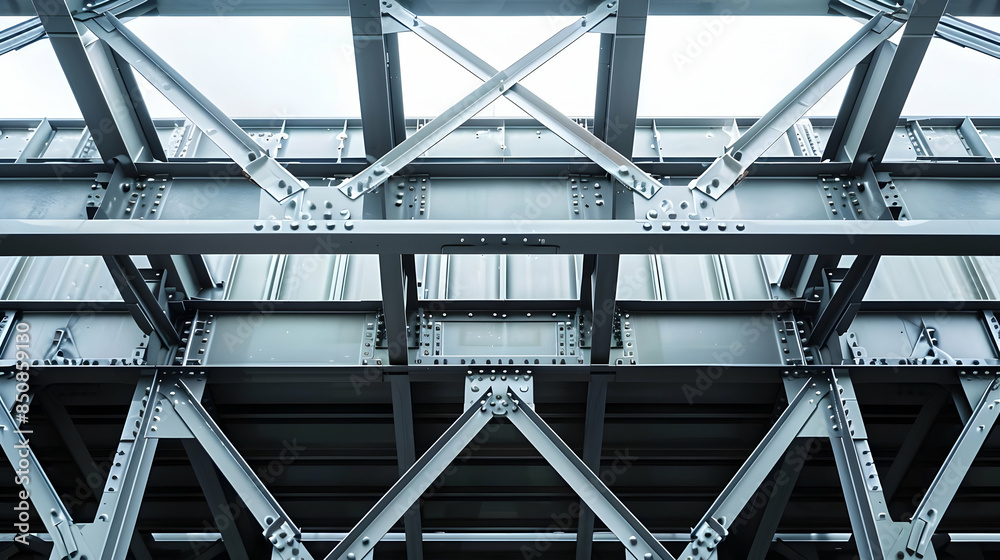 Steel Construction Metal frame pattern Architecture detail background Steel Construction Metal frame pattern Architecture detail background
