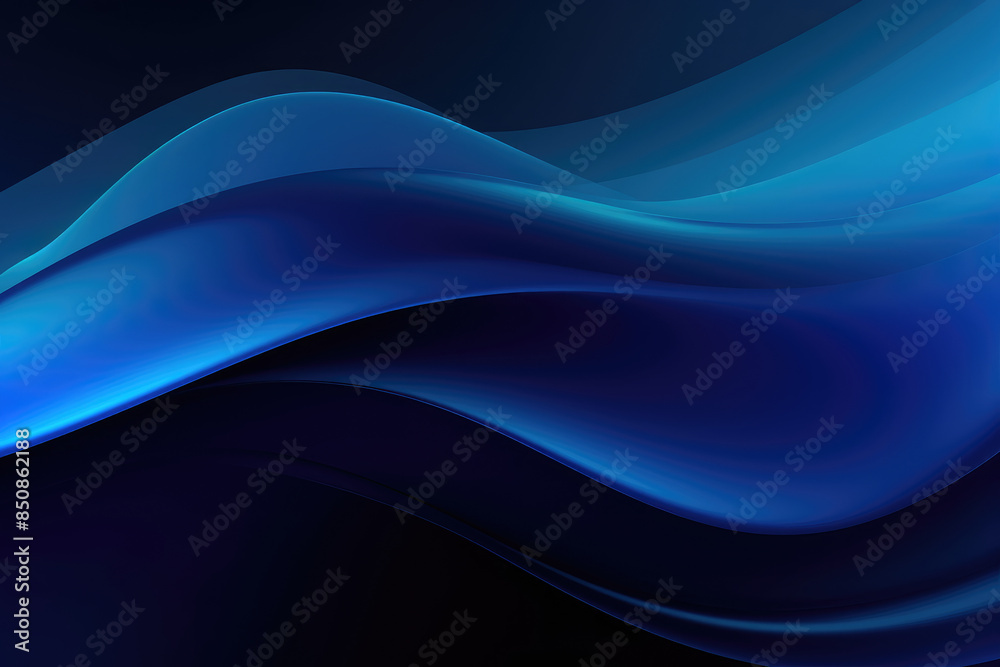 Serene Blue Waves Abstract Background