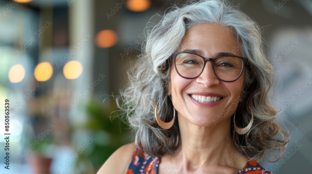 Smiling Mature Business Woman Meeting with Customers in Group Office Workshop. Professional and Collaborative Business Environment. Smiling Mature Business Woman Meeting with Customers in Group Office Workshop. Professional and Collaborative Business Environment.