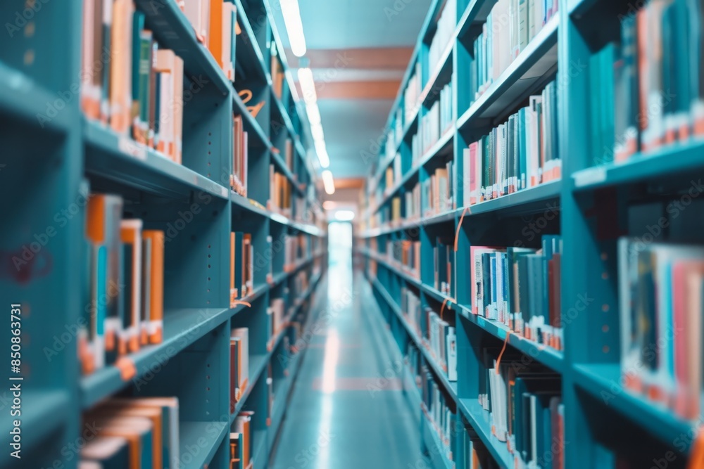 A view of quiet, clean and tidy library. A view of quiet, clean and tidy library.