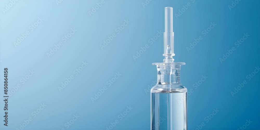 Device for nasal irrigation with saline solution for sinus relief and allergy prevention. Concept Nasal Irrigation, Sinus Relief, Allergy Prevention, Saline Solution, Nasal Health Device for nasal irrigation with saline solution for sinus relief and allergy prevention. Concept Nasal Irrigation, Sinus Relief, Allergy Prevention, Saline Solution, Nasal Health