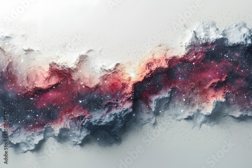 Abstract illustration. Stylization texture of stone cut, milky way. Astral field isolated on white background.