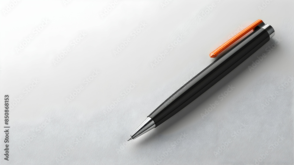 Pen Symbol with Copy Space for Note Taking Essentials: A Realistic Photo Concept for Creatively Visualizing Task Lists, Morning Notes, and Productivity Strategies
