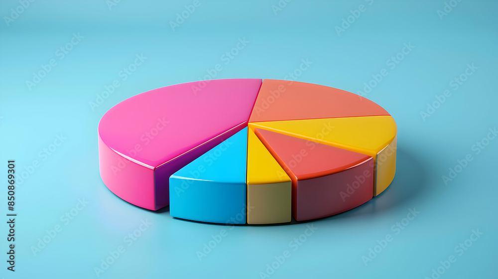 Obraz premium Photo Realistic Pie Chart and Pointer Icon with Customizable Text Area Concept for Demo Tools and Visual Aids in Photo Stock Concept.