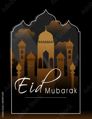 Eid Mubarak with mosque