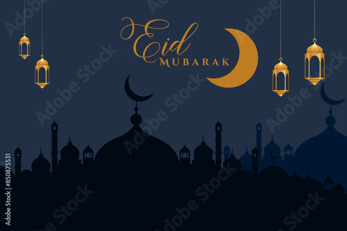 Eid mubarak illustration