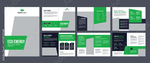 solar energy company profile brochure design template
