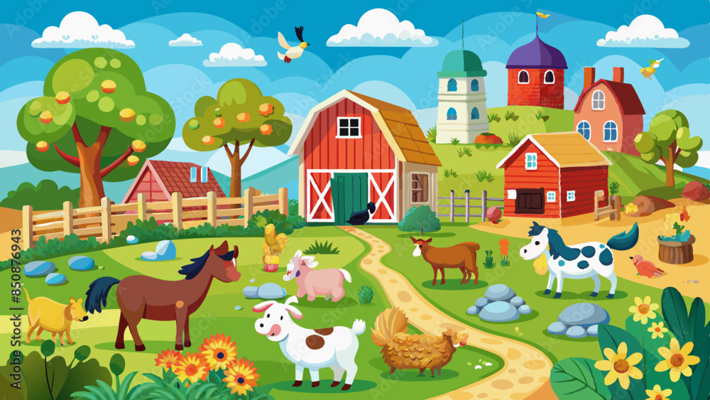 a-nice-farm-with-different-animals a-nice-farm-with-different-animals