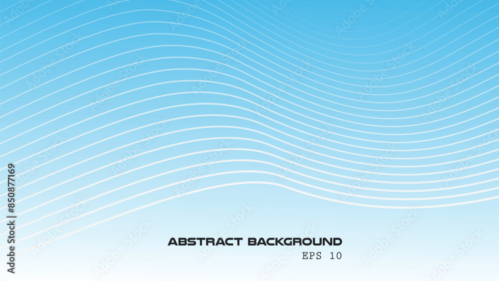 Blue abstract gradient background with curve line for backdrop or presentation