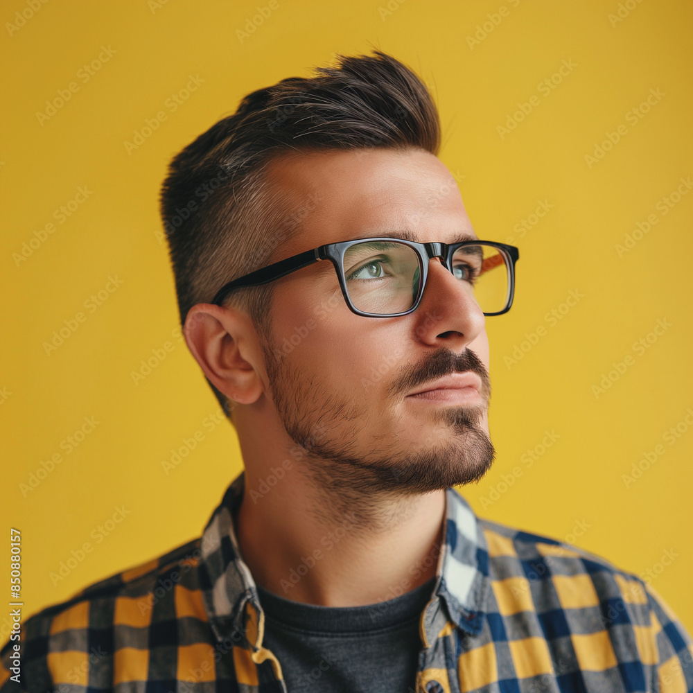 Obraz premium Portrait of a man with glasses