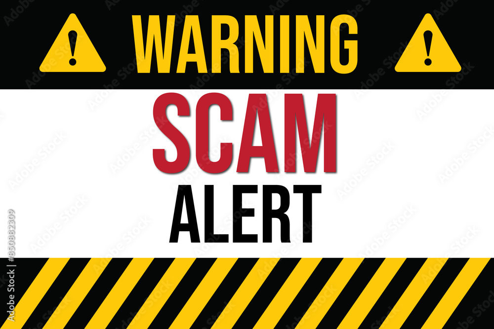 Fototapeta premium Scam Alert, Alert Icon, Icon