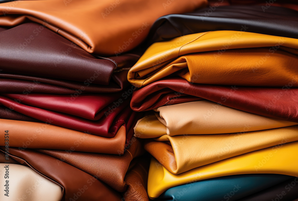 Obraz premium Elegant Assortment of Premium Leather Materials