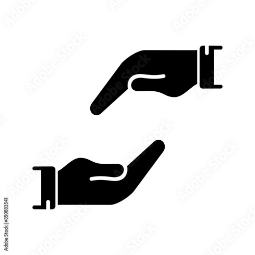 receiving hand icon vector design illustration template