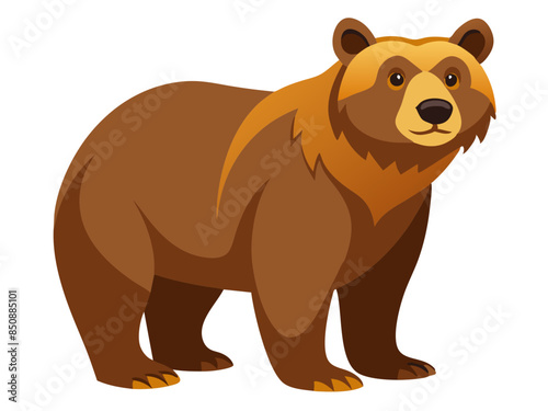 Bear vector illustration, cute animal vector illustration, Bear illustration vector, cute Bear cartoon illustration