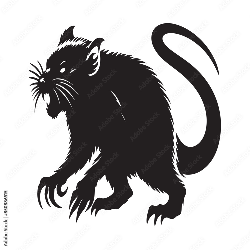 Obraz premium Tasmanian Devil Silhouette Vector Art
