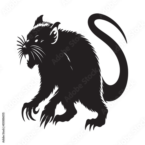 Tasmanian Devil Silhouette Vector Art