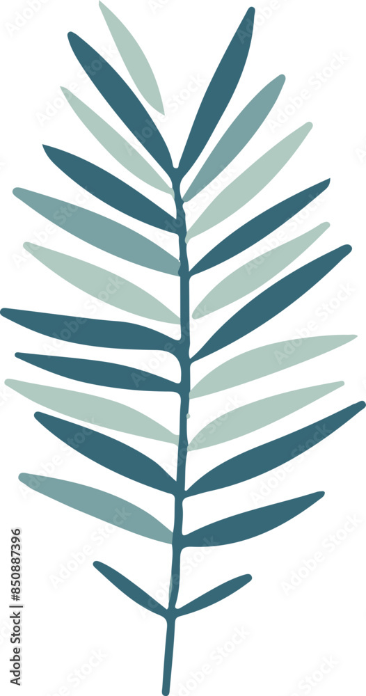 Naklejka premium 여름 나뭇잎