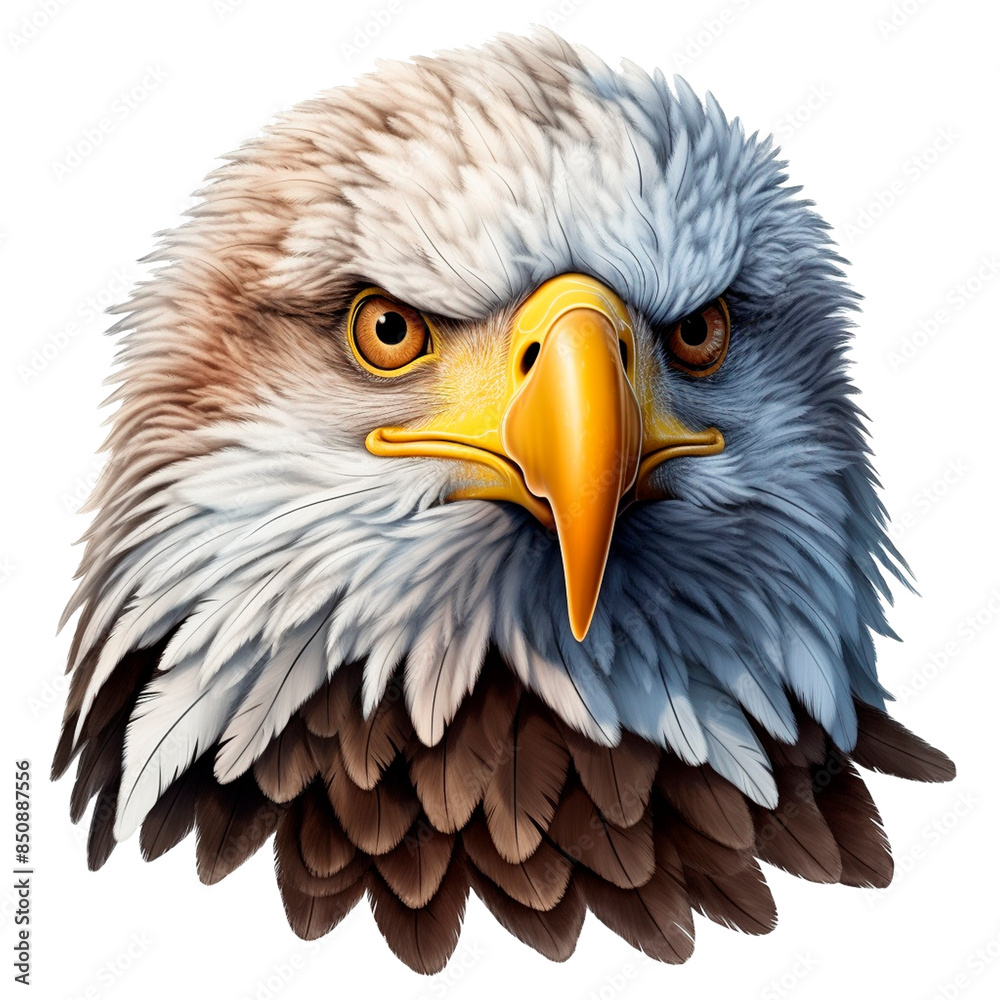 Obraz premium Eagle Image, for Stickers, T-Shirt Print, Cap, Mug, Slippers, Mousepad, with Transparent Background PNG