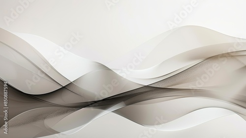 Elegant abstract wave background with smooth flowing curves in neutral tones, perfect for modern design projects or presentations.