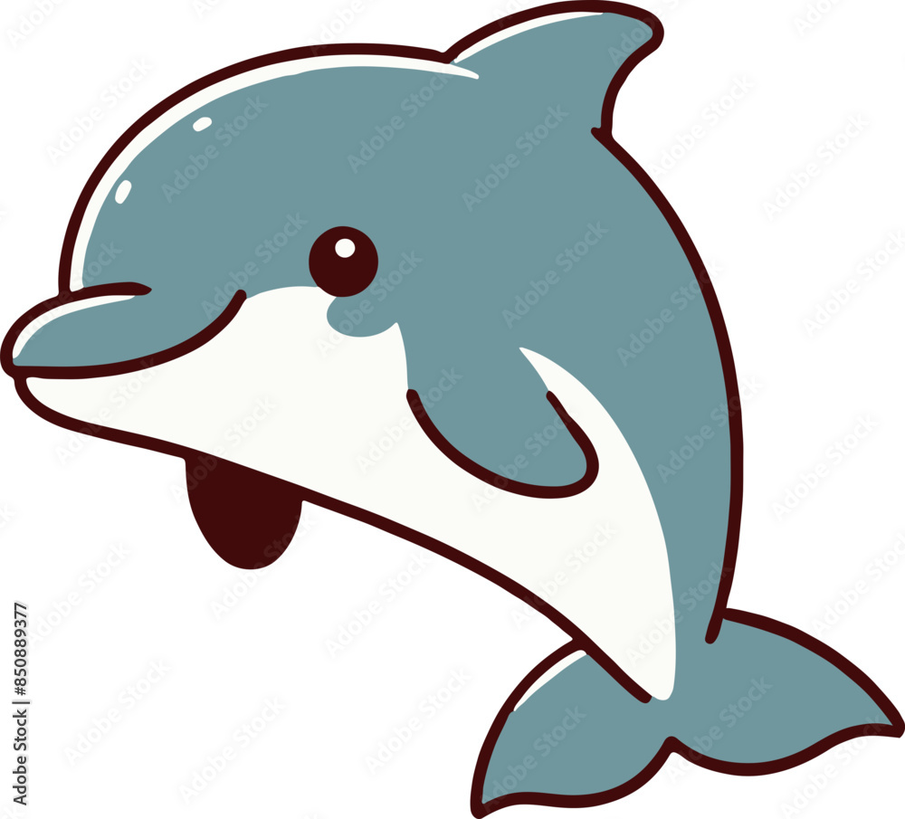Obraz premium 돌고래 만화 일러스트