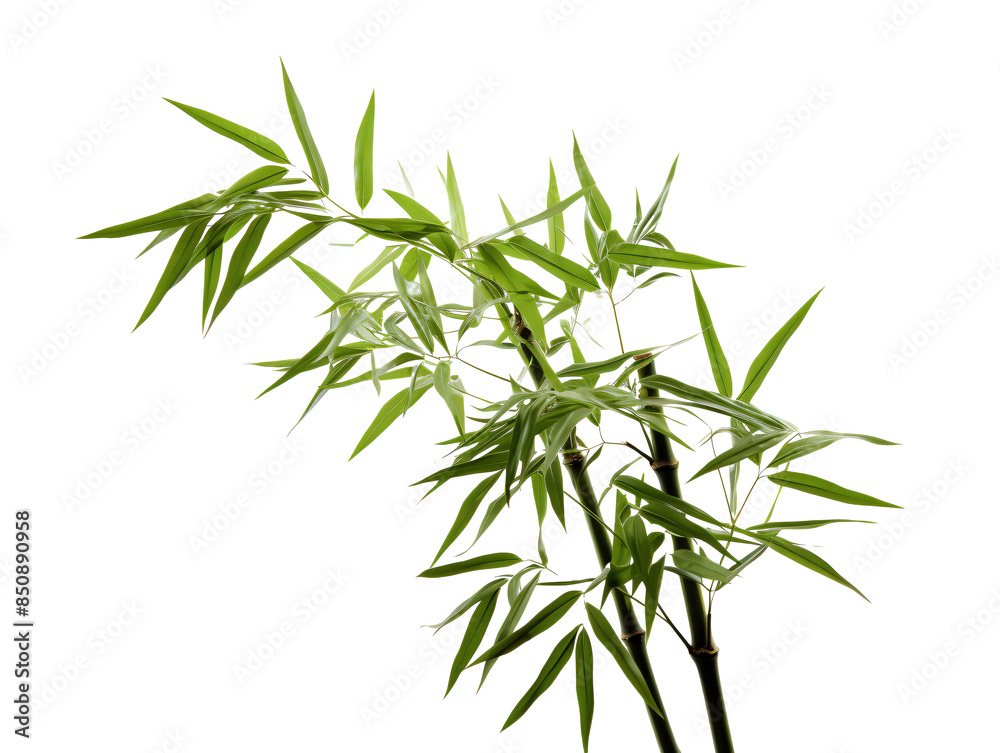 a bamboo plant with leaves a bamboo plant with leaves