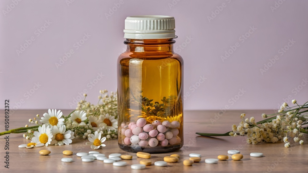 bottle of herbal medicine 