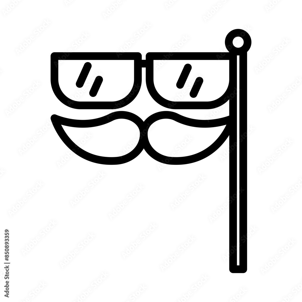New year mask line icon. New year icon. New year party icon isolated on white background. Transparent background, minimalist symbol. Vector images New year mask line icon. New year icon. New year party icon isolated on white background. Transparent background, minimalist symbol. Vector images