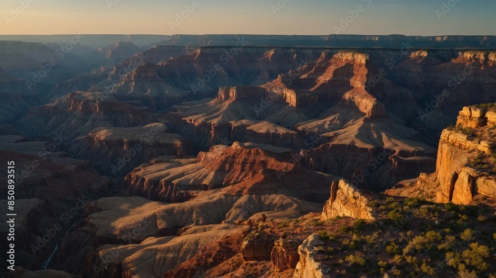Beautiful landscape with canyons.