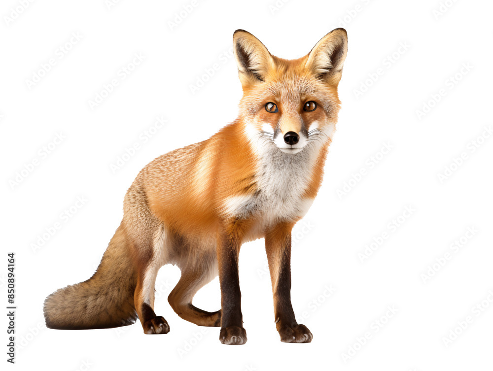 Fototapeta premium a fox standing on a white background