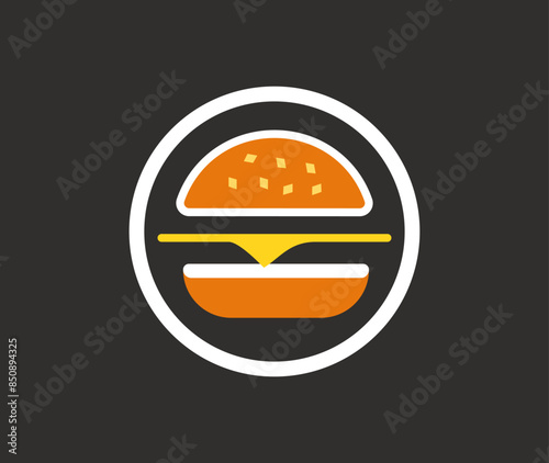 Burger Icon Vector Illustration Logo