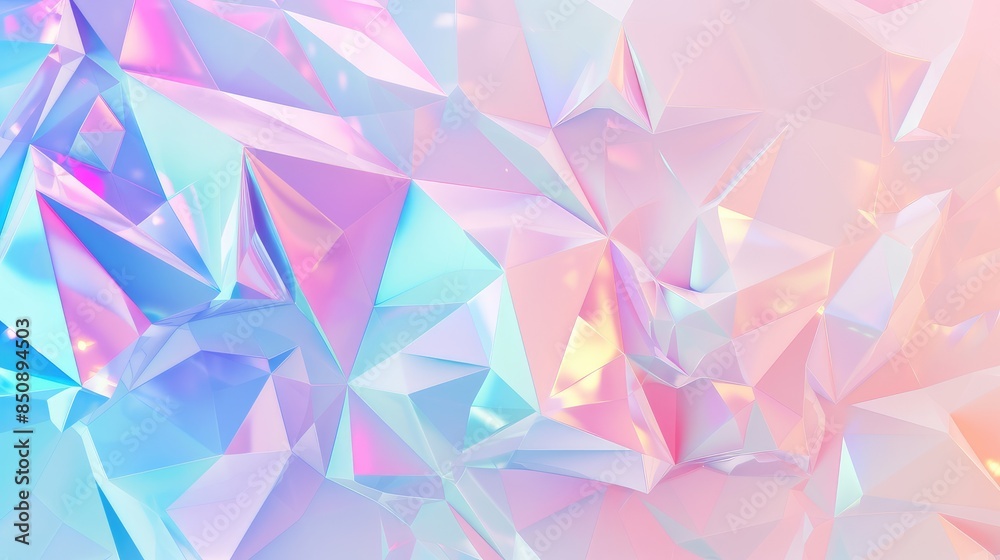 Pastel Colored Geometric Abstract Background
