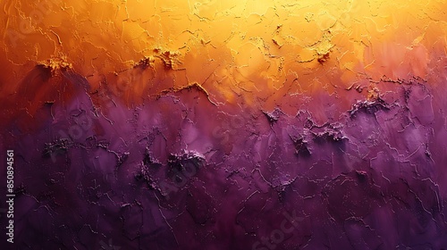 A bright ochre backdrop with a solid violet color. photo