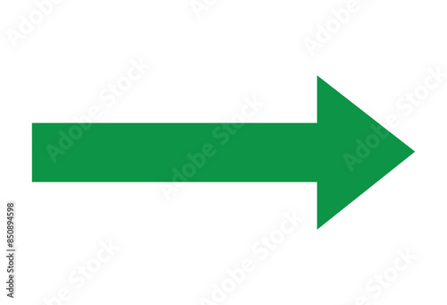Green arrow icon, arrow icon on white  background. arrow green pointer right symbol for direction, simple arrow pointing right for navigation. Vector illustration. Eps file 76.
