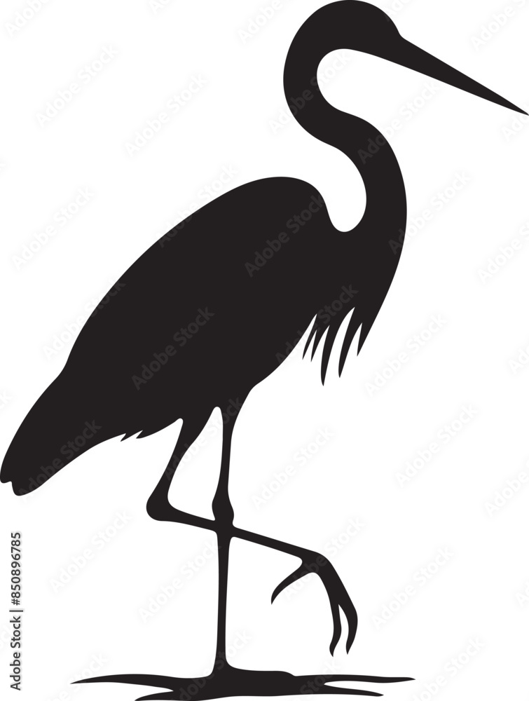 Obraz premium Beautiful heron bird vector design