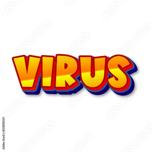 3D Virus text poster art