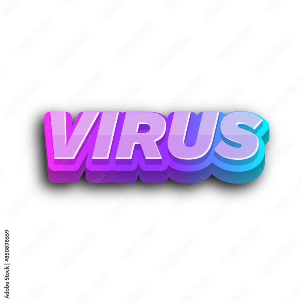 3D Virus text poster art 3D Virus text poster art