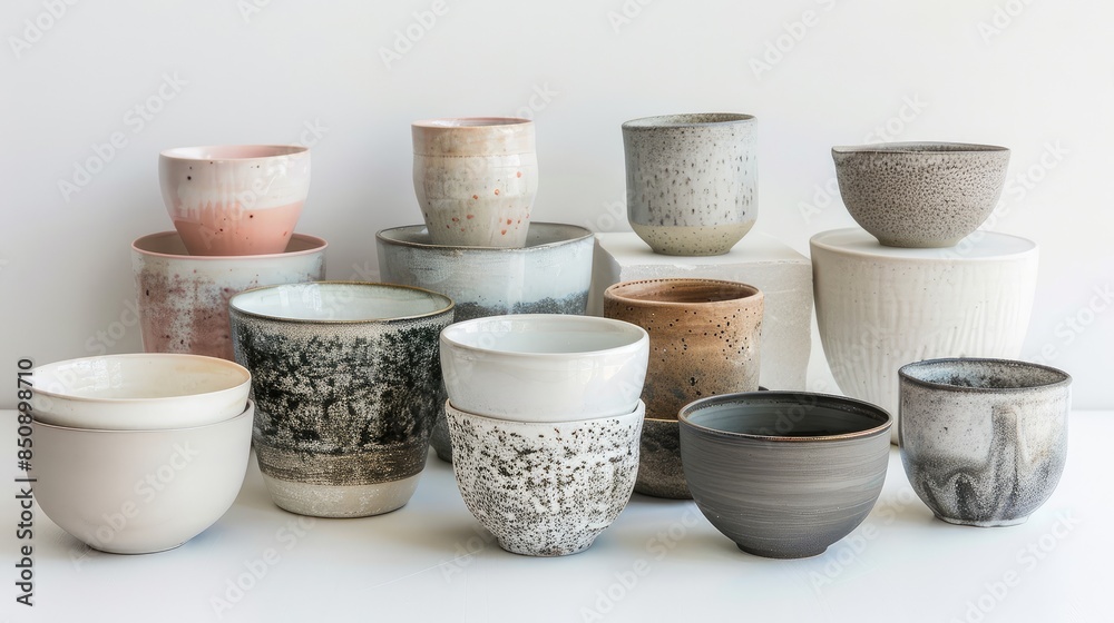 Elegant Assorted Handmade Ceramic Bowls Elegant Assorted Handmade Ceramic Bowls