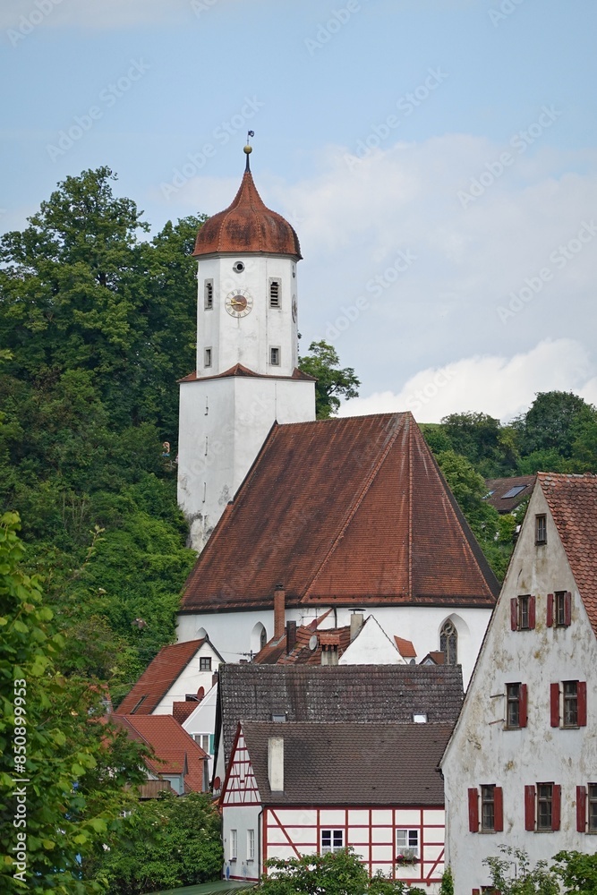 Harburg - ev. Kirche von der alten Brücke