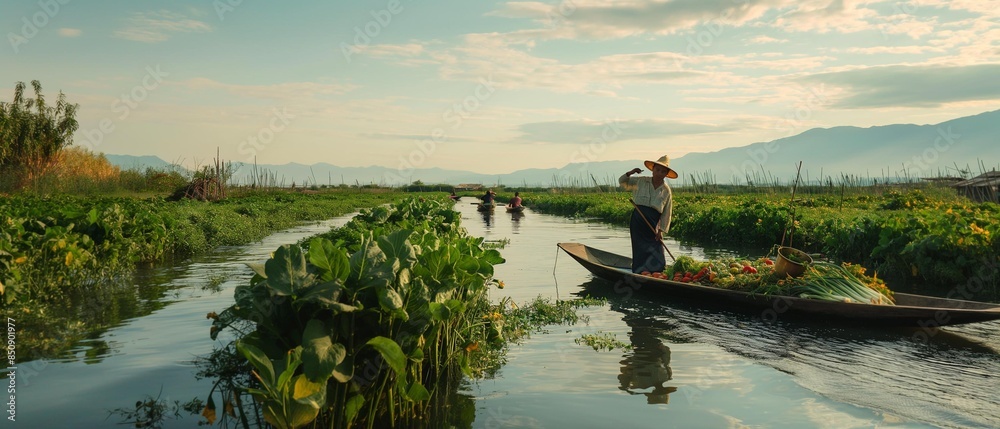 AI generator image of 'Inle Lake' 'The way of the Intha tribe' Burmese ...