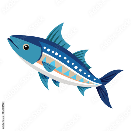 mackerel fish isolated on white 