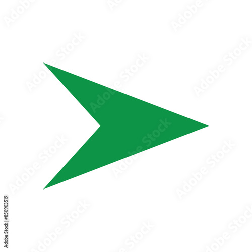 Green arrow icon, arrow icon on white  background. arrow green pointer right symbol for direction, simple arrow pointing right for navigation. Vector illustration. Eps file 97.