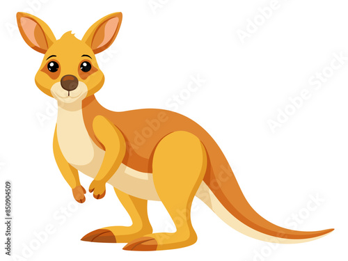Kangaroo vector illustration, cute animal vector illustration, Kangaroo illustration vector, cute Kangaroo cartoon illustration