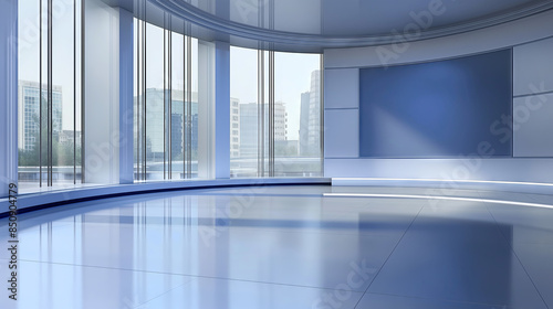 Television studio, virtual studio set. ideal for green screen compositing