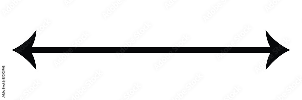 Dual sided Black arrow. Horizontal dual sided long straight arrow signs. double arrow icon isolated on white background. Vector illustration. Eps file 110. Dual sided Black arrow. Horizontal dual sided long straight arrow signs. double arrow icon isolated on white background. Vector illustration. Eps file 110.