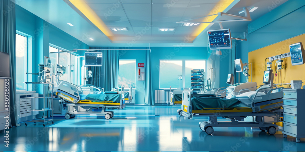 Modern Hospital Room Setting Modern Hospital Room Setting